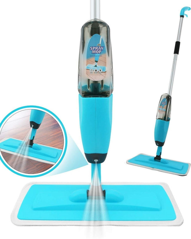 Microfiber Pad • Spray Mop with 360° Swivel Head