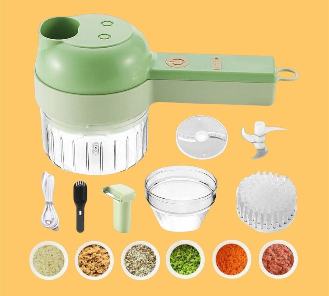 4 in 1 Portable Electric Vegetable Cutter Set